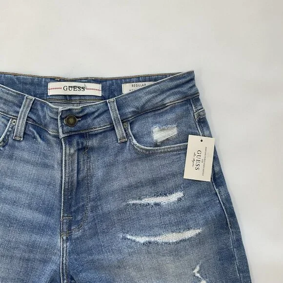 Guess Men's Regular Wyatt Denim Shorts Light Blue Size 38 - Picture 4 of 7